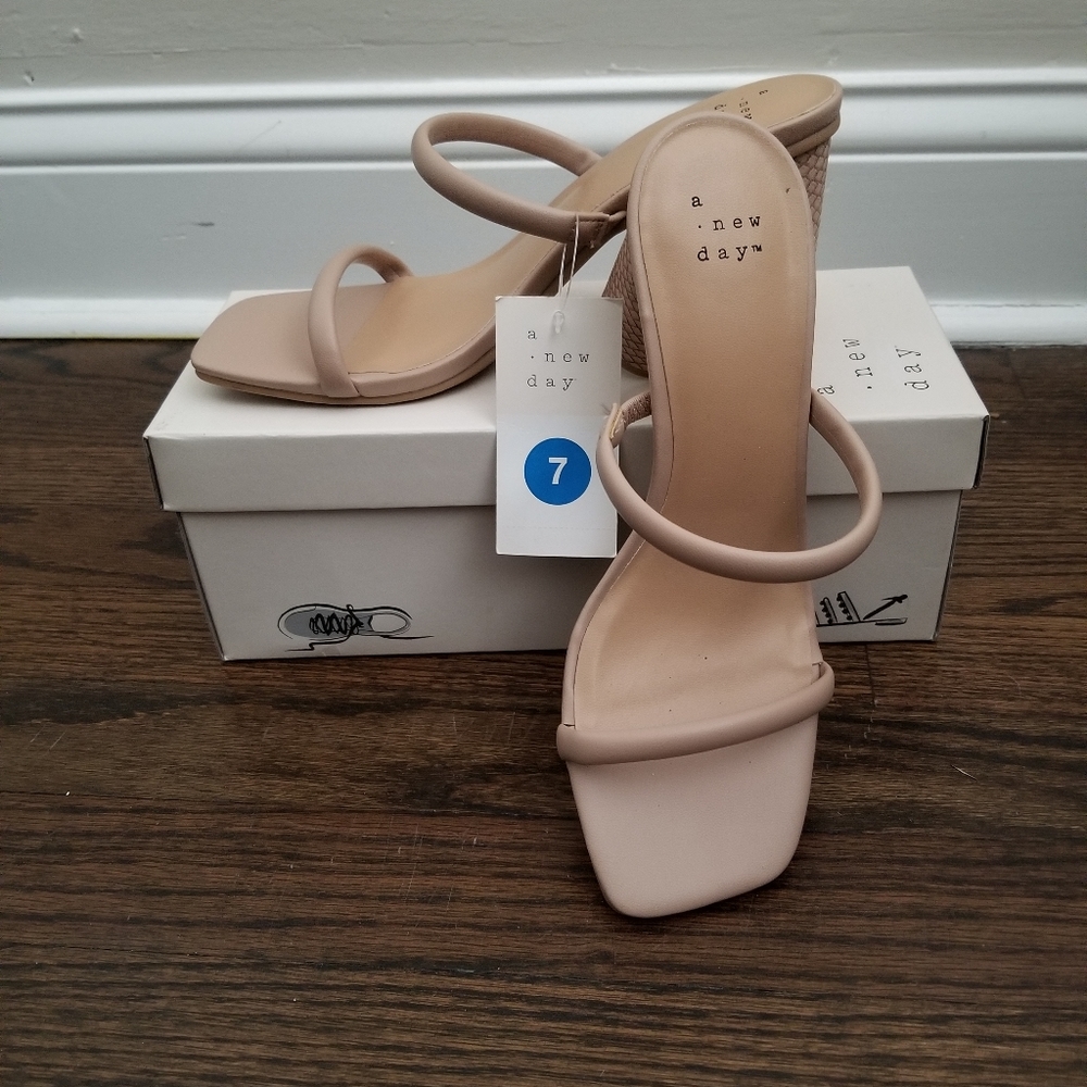 Target A New Day Square Toe Strap Sandal Heels